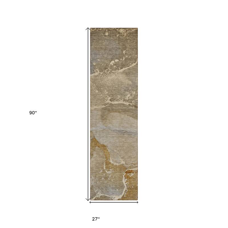 Nane Unique Abstract Weather Resistant Timeless Fusion Runner Outdoor Rug