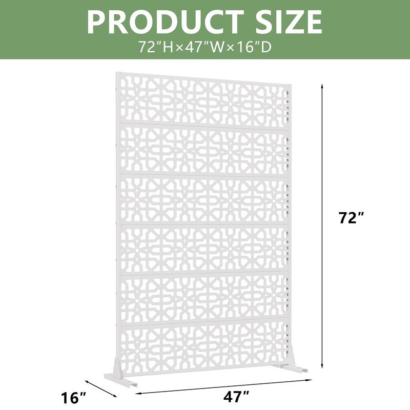 Dovelina 72'' x 47'' Privacy Metal Screen Fence Panel