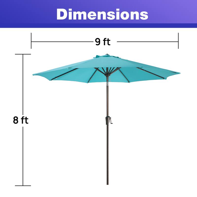 9-foot Patio Umbrella, Base Included