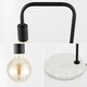 preview thumbnail 7 of 21, JONATHAN Y Haines 60" Minimalist Edison Metal/Marble Floor Lamp, Gold