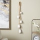 preview thumbnail 19 of 24, Gold, White or Black Metal Tibetan Inspired Cascading Indoor Outdoor Decorative Cow Bells with 5 Bells on Jute Hanging Rope White