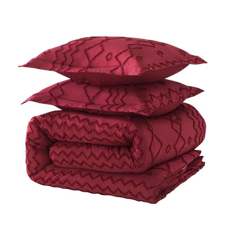 Lightweight Tufted Comforter Set Embroidery Geometric Comforter Sets for All Season