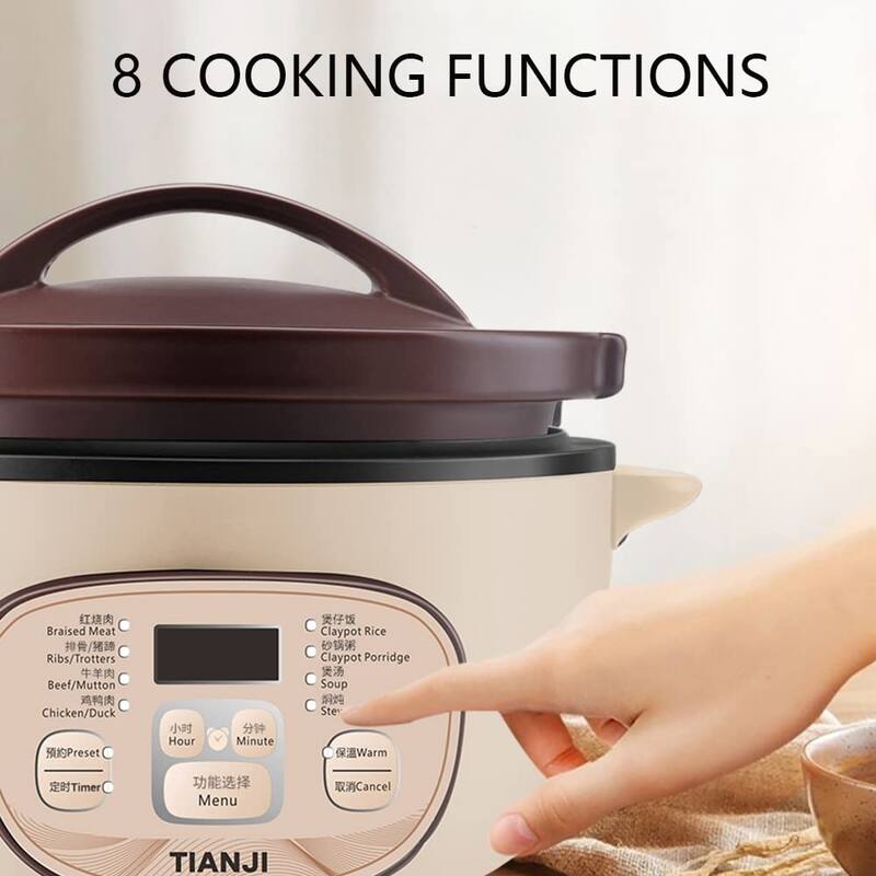 3L Electric Clay Pot Slow Cooker for Claypot Rice and Casserole