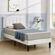 preview thumbnail 16 of 58, VECELO Tufted Upholstered Kids Bed with Adjustable Headboard,Twin Size Bed Set of 2