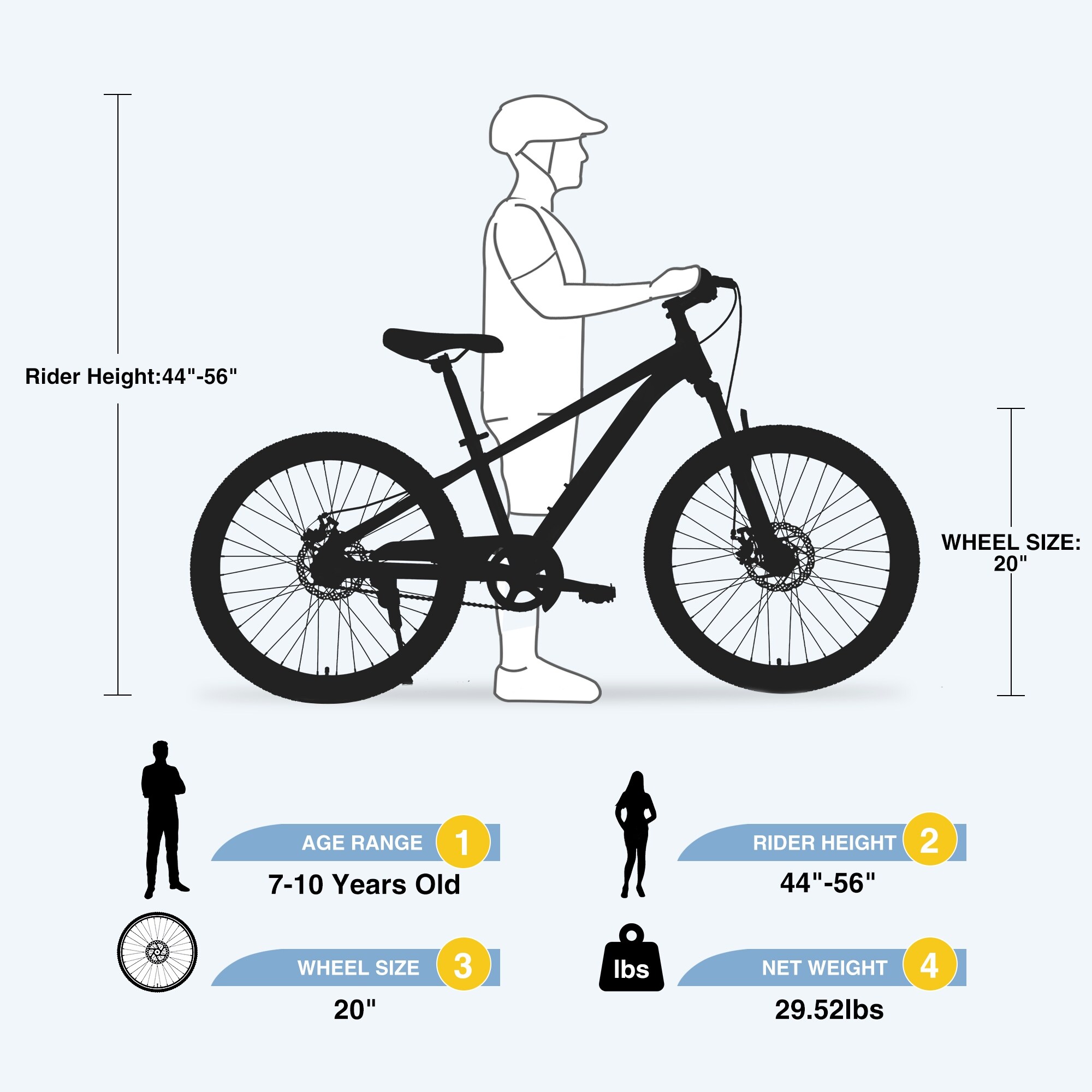 Mountain Bike 20 Inch MTB for Boys and Girls Age 7 10 Years Multiple Colors Bed Bath Beyond 40425459