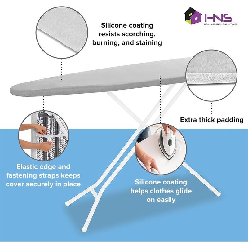 HOLDN’ STORAGE Ironing Board Cover and Pad - Iron Board Cover with Padding