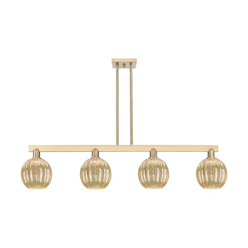 Innovations Lighting 716-4I-11-48 Preston Linear Preston 4 Light 48" - Champagne Bronze / Mercury