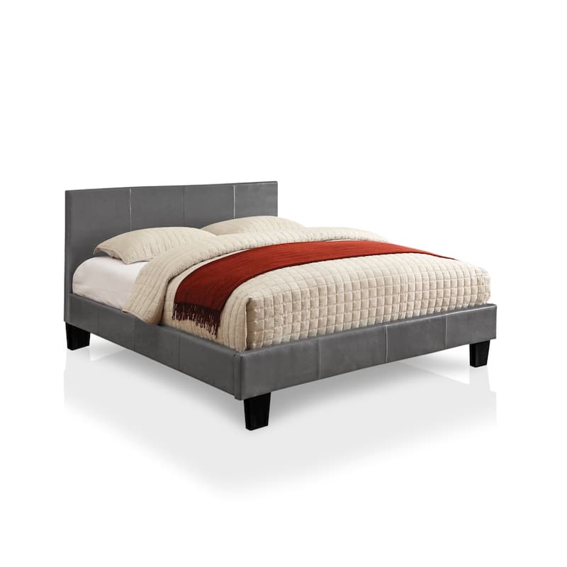 Lala Modern Queen Upholstered Wood Platform Bed by Furniture of America