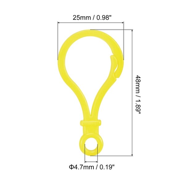 20Pcs Multicolor Bulb Shape Lobster Keychain Trigger Buckle Snap Keyring Hook DI - Foto 4