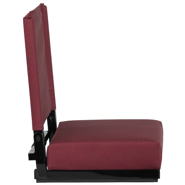 2 Pack 500 lb. Rated Lightweight Stadium Chair-Handle-Padded Seat
