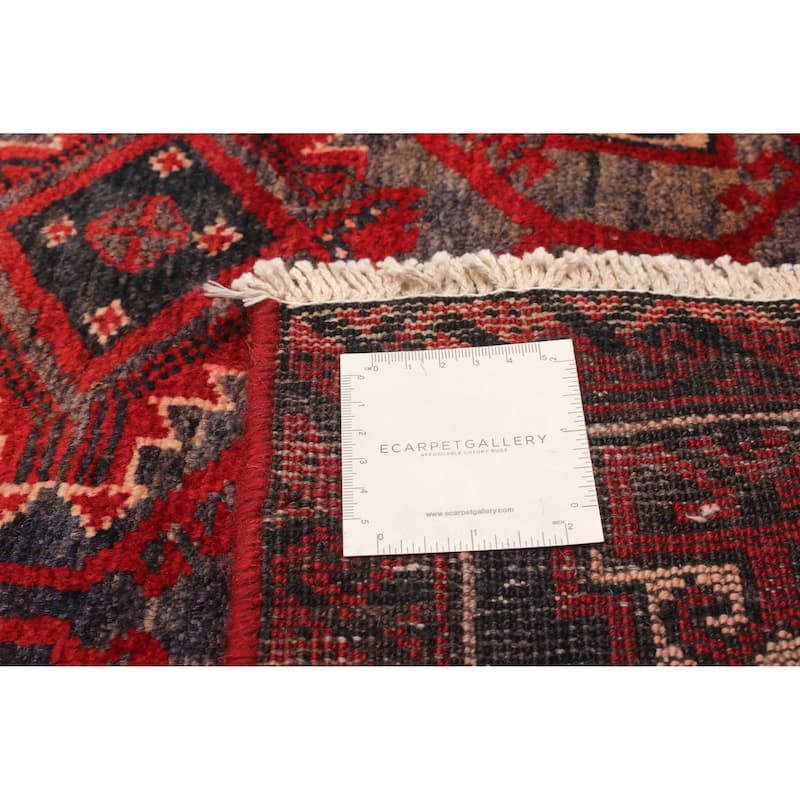 ECARPETGALLERY Hand-knotted Baluch Grey Wool Rug - 2'4 x 5'11