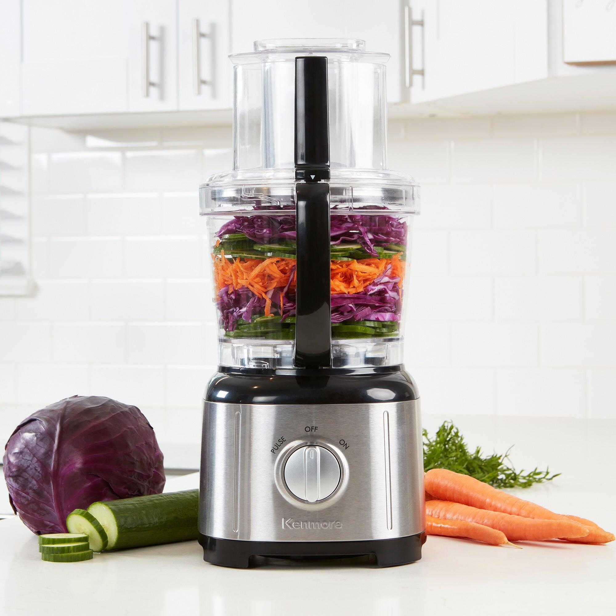 Kenmore 11Cup Food Processor and Vegetable Chopper, Black & Silver Bed Bath & Beyond 35463199