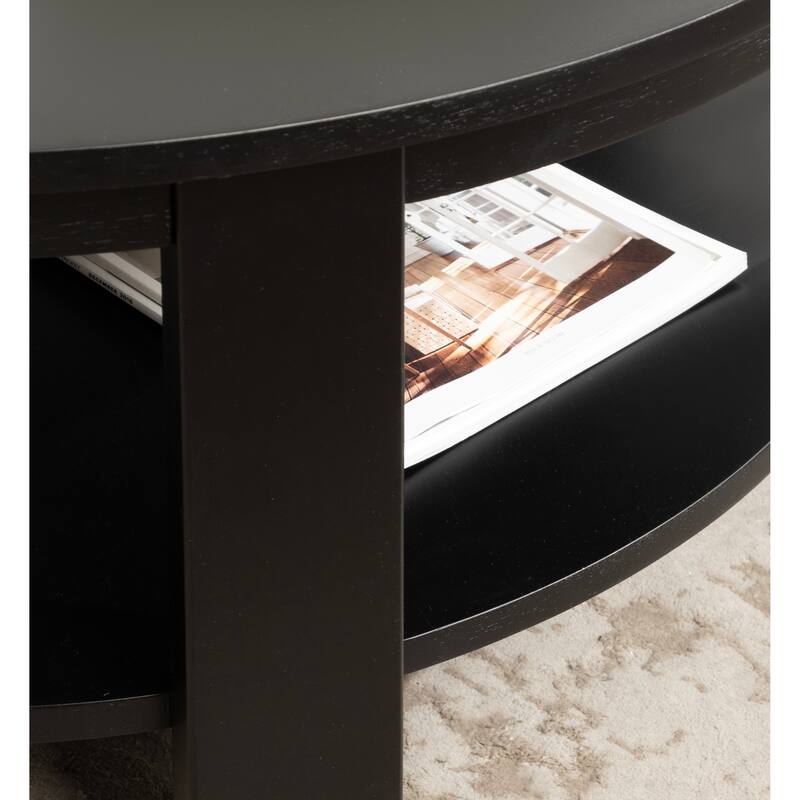 Kate and Laurel Foxford Round Wood Coffee Table