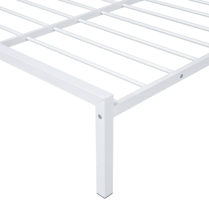 Twin Size Metal Platform Bed with House Design and 2 Storage Drawers