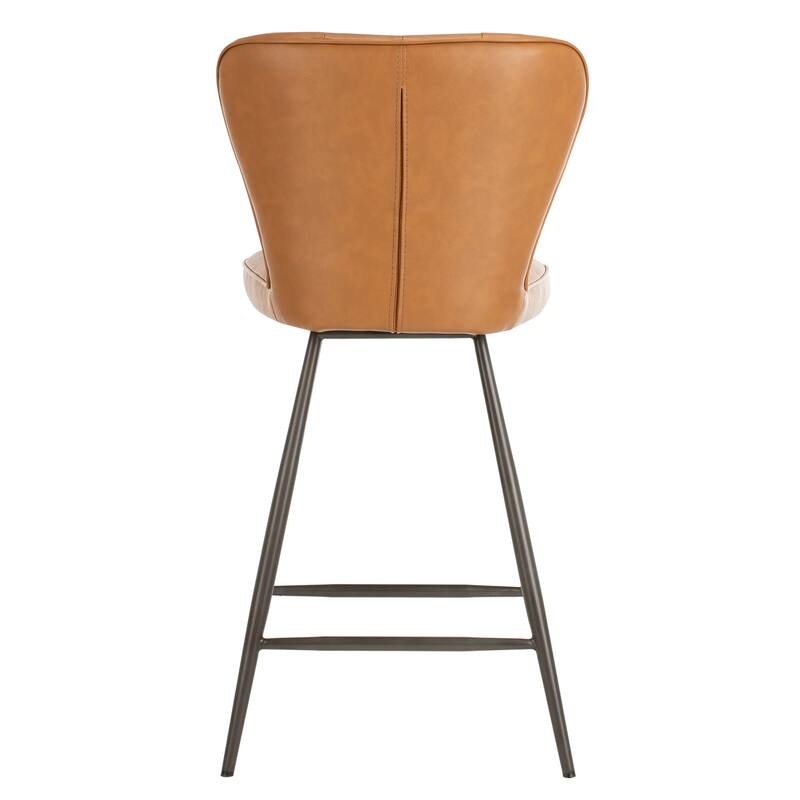 SAFAVIEH Catalina 37-inch Brown Counter Stool (Set of 2) - 16.9" x 21.7" x 37" - 17Wx22Dx37H