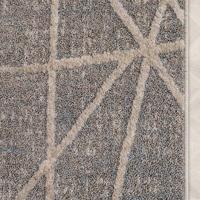 Custom Size Runner Harlow Telas Modern Geometric Lines Soft Stair Rug