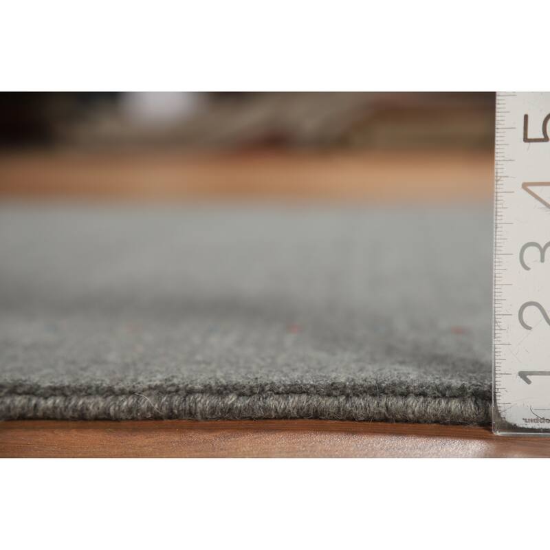Tribal Gray Gabbeh Indian Area Rug Handmade Wool Carpet - 4'9" x 7'10"