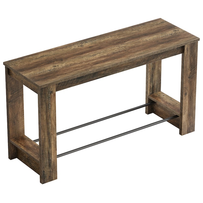 Counter Height Bar Table, Long Pub Table, Home Bistro Restaurant Bar Unit Kitchen Dining Room Accent Pub Desk