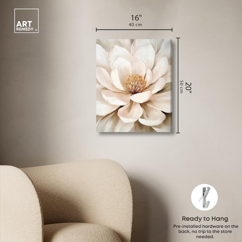 Golden Heart Canvas by Art Remedy, Gallery Wrapped