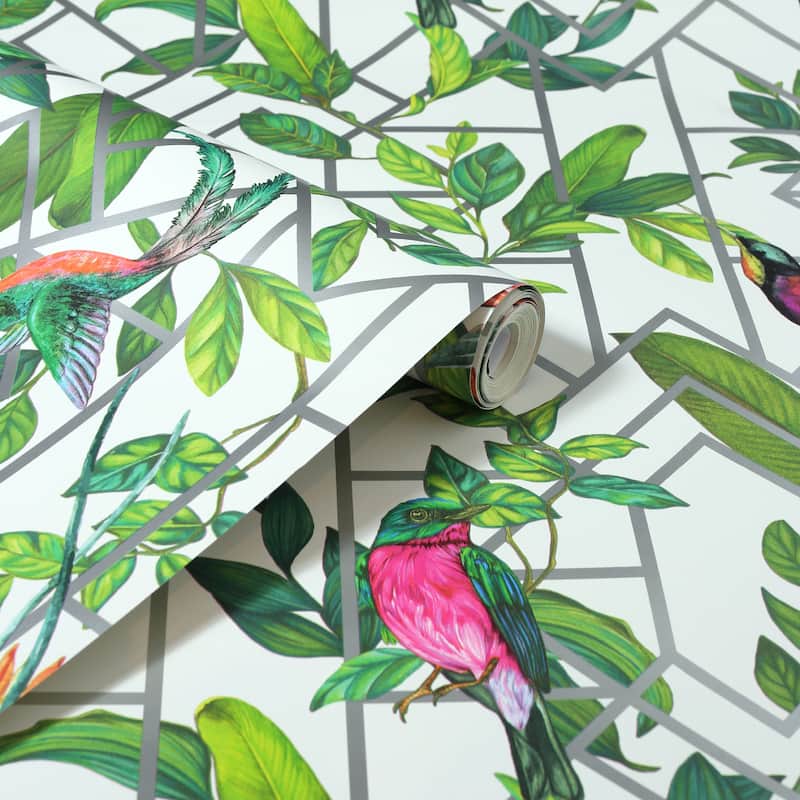 Arthouse Deco Tropical Geometric Unpasted Wallpaper