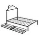 preview thumbnail 36 of 43, Full Size House Shaped Metal Platform Bed with Drawers