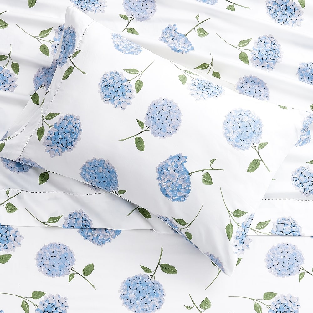 Printed Floral Design Cotton Collection Sheet Set and Pillowcases