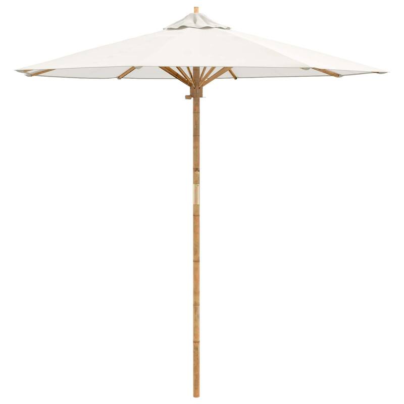 vidaXL Garden Parasol Cream White 85.4x90.6 in Bamboo - 85.4 X 85.4 X 90.6 in