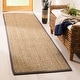 preview thumbnail 119 of 144, SAFAVIEH Natural Fiber Oceana Herringbone Seagrass Rug 2'6" x 8' Runner - Natural/Dark Grey