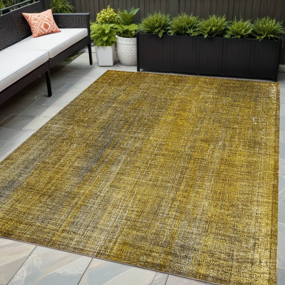 Almosi Stripe Weather Resistant Classic Meets Modern Outdoor Rug