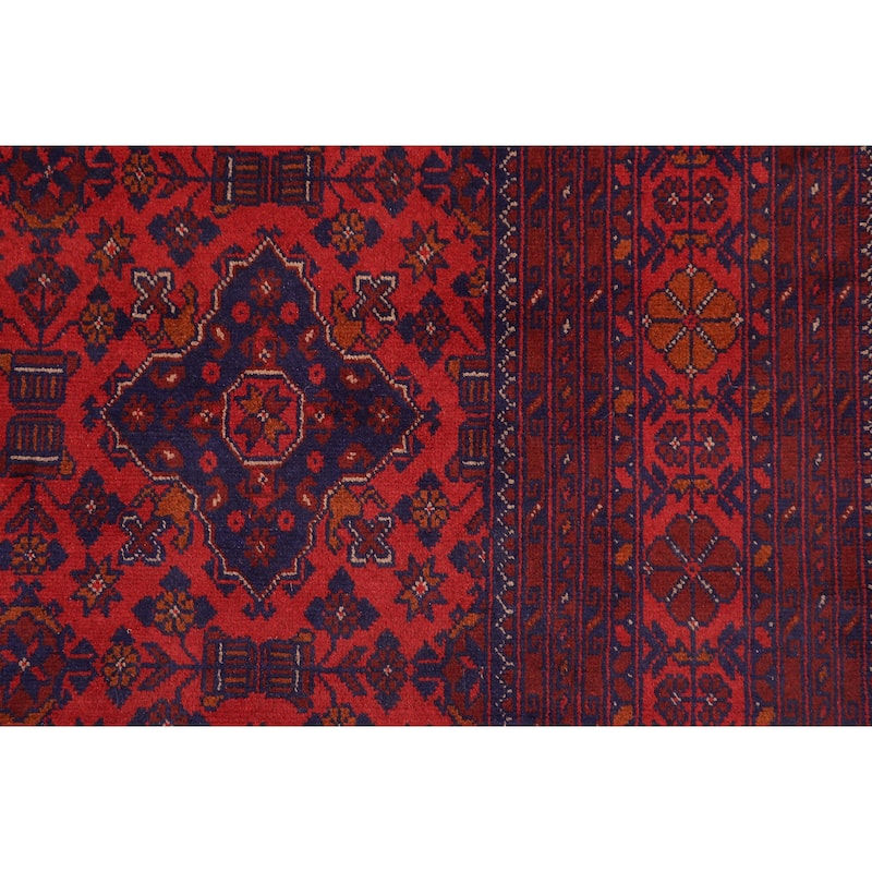 Rustic Biljik Khal Mohammadi Gracelyn Red/Blue Rug - 6'5'' x 10'0''