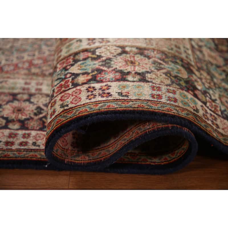 Vegetable Dye Shiraz Kashkoli Persian Vintage Rug Handmade Wool Carpet - 6'9"x 9'6"