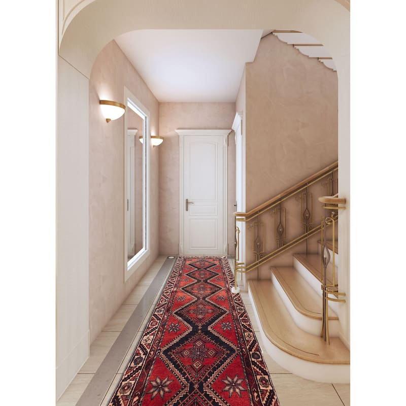 ECARPETGALLERY Hand-knotted Konya Anatolian Red Wool Rug - 3'1 x 9'8