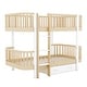 preview thumbnail 19 of 24, Wood Twin over Twin Bunk Bed with Fence Guardrail and a Big Drawer