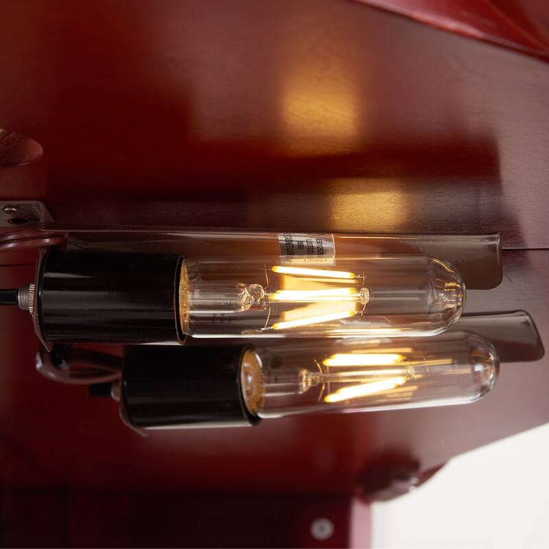 GDFStudio - Storage Corner Curio Cabinet with Lighted Glass Shelves