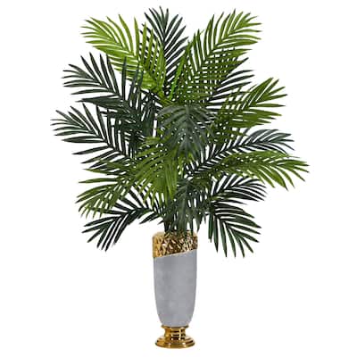 34" Areca Palm Artificial Plant in Designer Planter