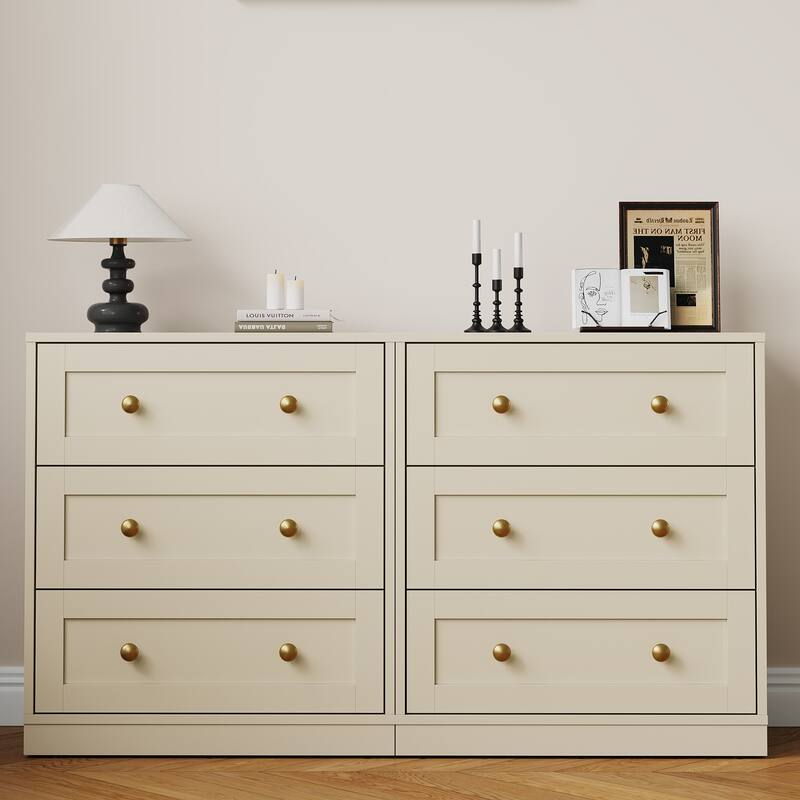 Modern Night Stand Set of 2 with 3 Drawers