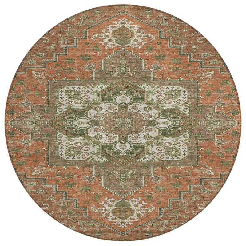 HomeRoots Oriental Traditional Rectangle Outdoor Rug