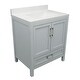 preview thumbnail 103 of 146, Nevado 37" Bathroom Vanity with Cultured Marble Vanity Top Sink in White with White Basin