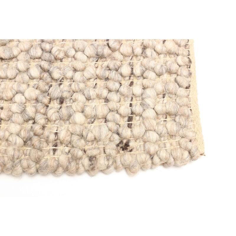 ECARPETGALLERY Braid weave Sienna Tan Wool Rug - 5'4 x 7'4