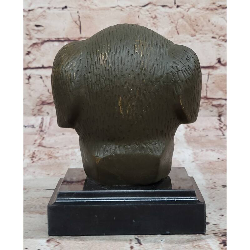 Bronze Pig Boar Head Statue Realistic Farmhouse Sculpture Decor