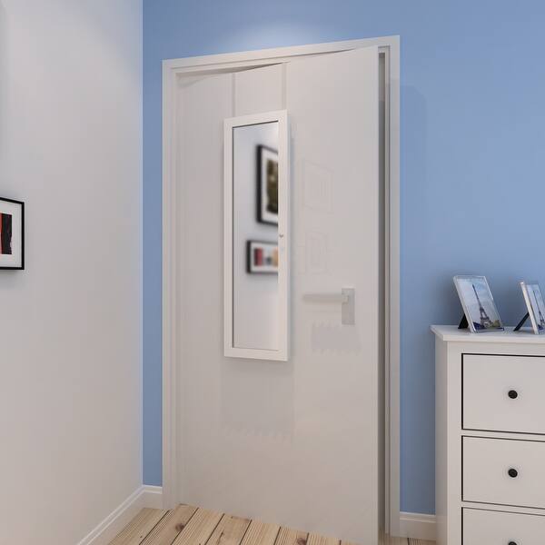 Shop Vidaxl Wall Jewelry Cabinet With Mirror And 2 Door Hangers