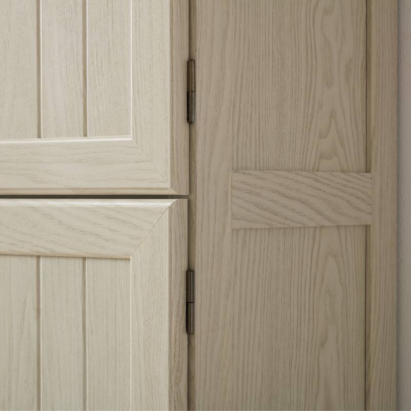 Tall Storage Cabinet White Pantry Cabinet with 8 Doors, Corner Cabinet Side Cabinet Hallway Cabinet for Kitchen