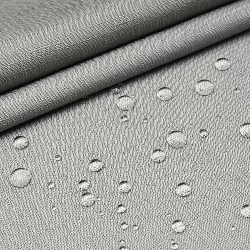 No Hook Slub Linen Texture Shower Curtain with PEVA Snap-in Liner