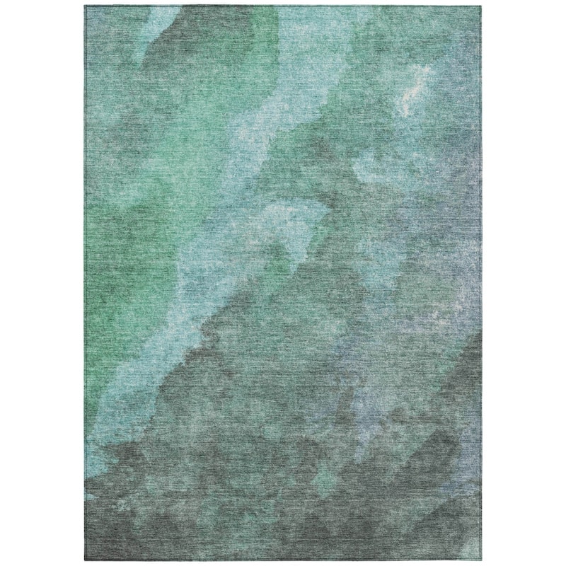 HomeRoots Abstract Transitional Rectangle Outdoor Rug