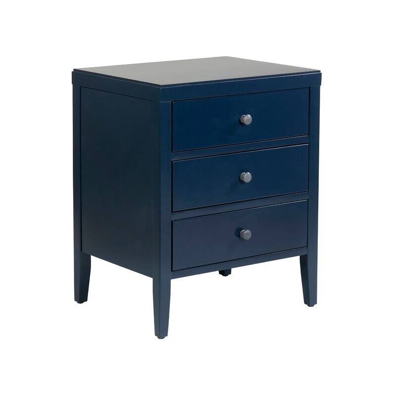 East at Main Painted Acacia Wood 3-Drawer Nightstand