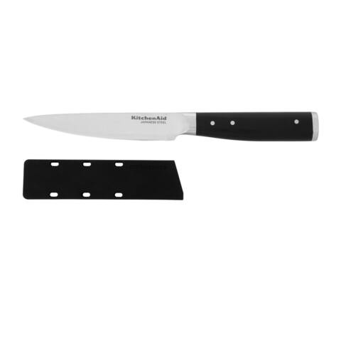 KitchenAid Gourmet Forged Fine-Edge Utility Knife, 4.5-Inch, Black