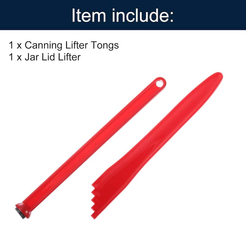 4 Pcs Canning Supplies, Canning Tool Kits Included Bubble Popper, Jar Lid Lifter - Red, Green