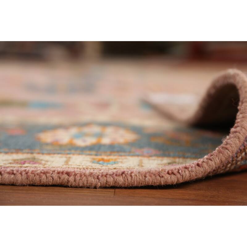 Heriz Serapi Indian Area Rug Handmade Floral Wool Carpet - 8'10" x 11'10"