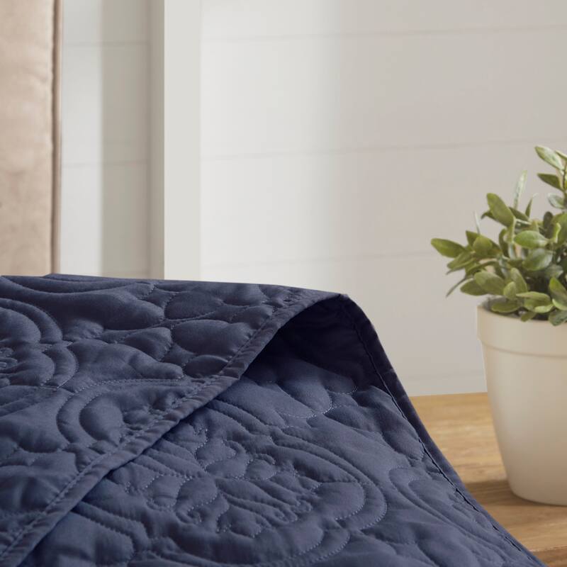 510 Design Hayley Oversized Solid Texture 3 Piece Reversible Bedspread Set