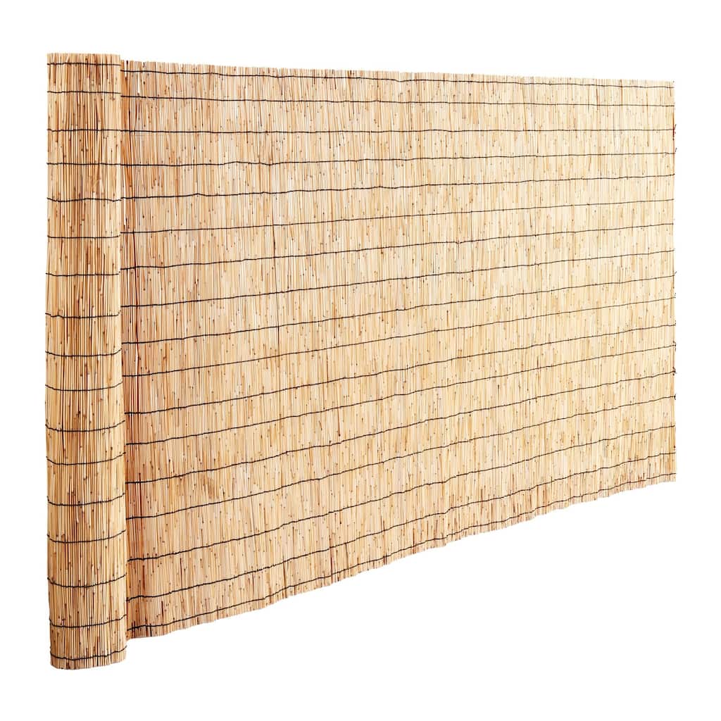 2-Pack Natural Reed Landscaping Privacy Blind Fencing Screen Ideal for Sunshade Protection or Any Decoration Use - 16.4 x 4 ft